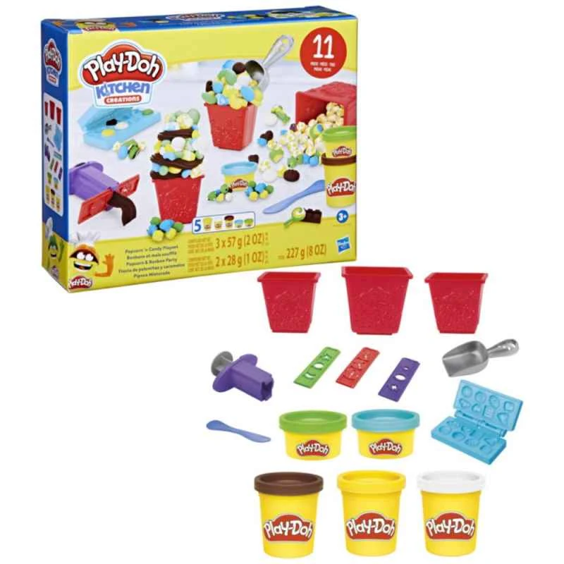 Hasbro Play-Doh Kitchen Food Game Set - Popcorn & Candy Toy Set