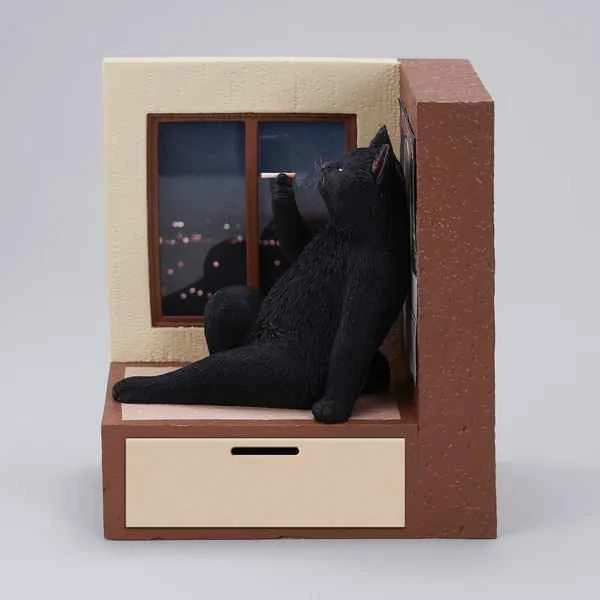 (Pre-order) March 2026 bid: Toys JXK Philosophical Cat by the Window (Black Cat)