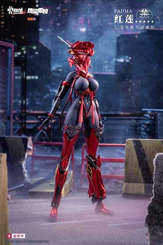 (Pre-order) June 2026 Animester Metal Reconstruction Crimson Padma Tactical Helmet, 1/9 Scale Articulated Pre-painted Figure with Bonus Features