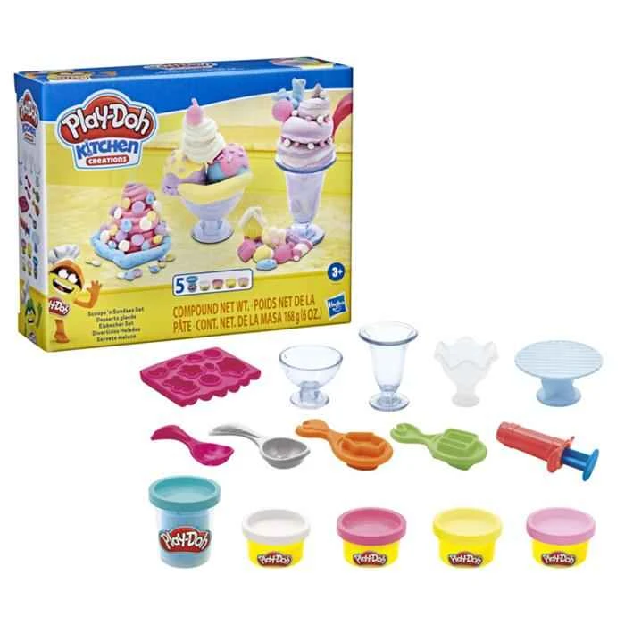 Hasbro Play-Doh Kitchen Food Game Set Ice Cream Sundae