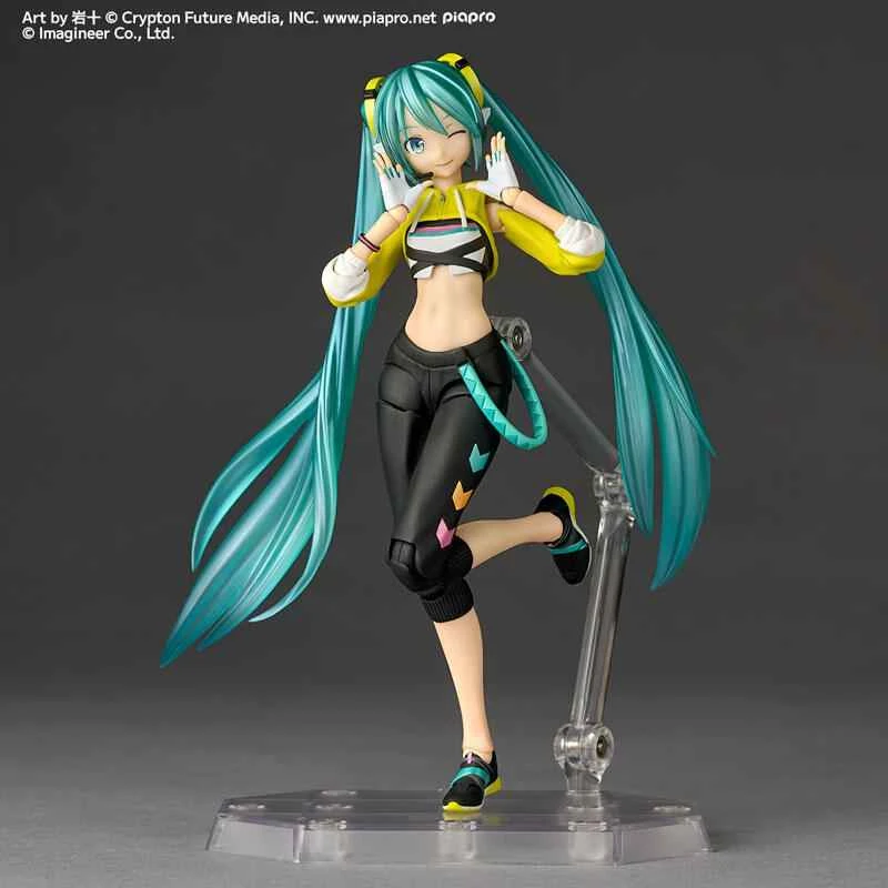 (Pre-order) January 26th, Kaiyodo Japanese version Revoltech Yamaguchi-style Hatsune Miku Fitness Boxing ver. Articulated pre-painted figure, standard edition.