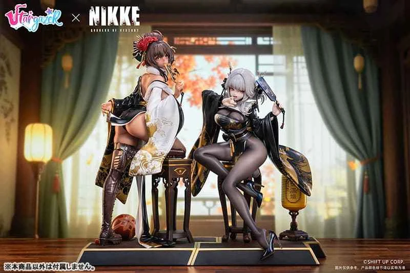 (Pre-order) February 2027 Stargazer Victory Goddess Niki Noyar Black Rabbit & Blair White Rabbit Double Set 1/4 PVC Finished Product