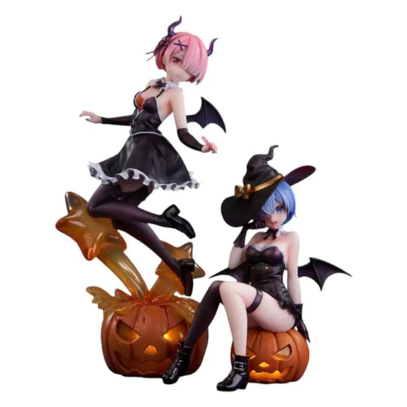 (DaManga) KDcolle Distributor Edition Re:Zero -Starting Life in Another World- Ram & Rem - Phantom Night Wizard 1/7 PVC Pre-Film Figure with Bonus Features