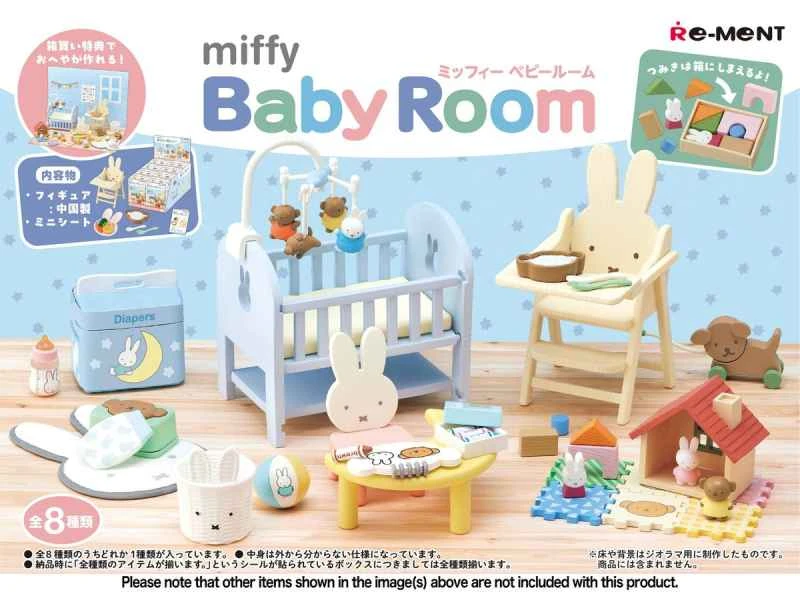 (Pre-order) April 2026 Re-ment Miffy Rabbit Baby Room Box Set of 8
