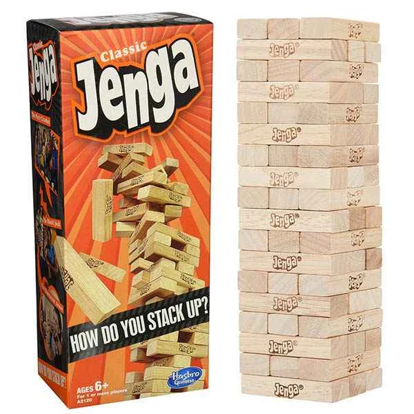 Hasbro Jenga Wooden Stacking Toy for Kids (Stacking Game)