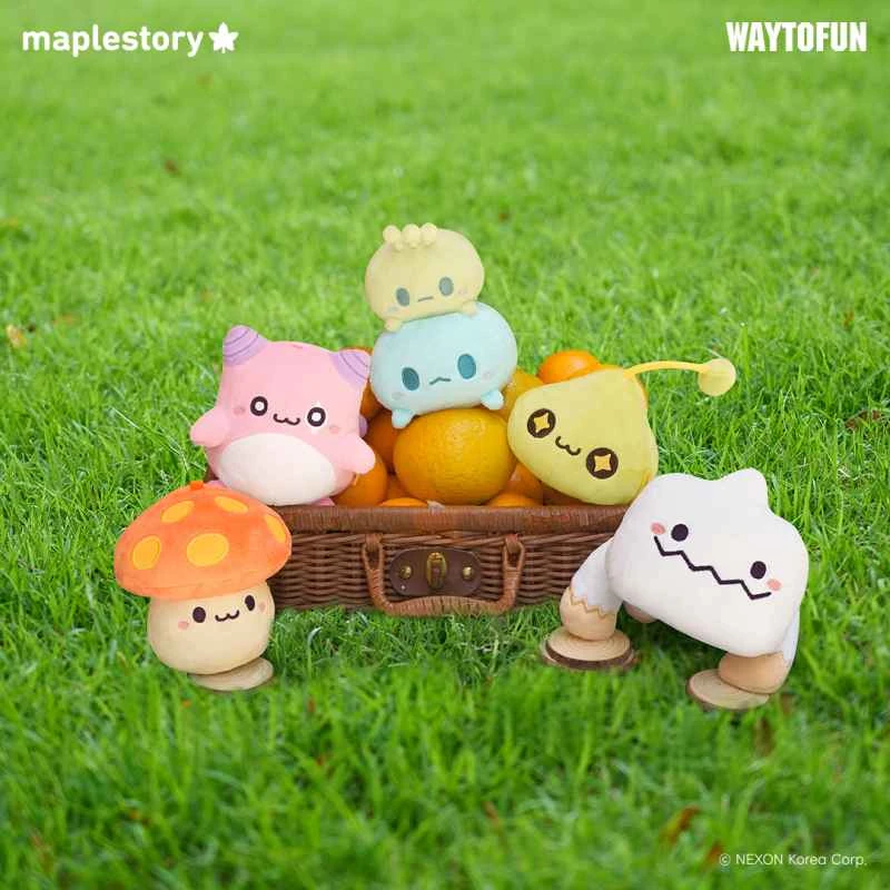 (In Stock) MapleStory Celebrity Cute Fur Charm Blind Box - 4 Types + 1 Hidden Medium Box (Randomly 4 Items)
